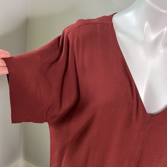 Madewell Novel V-Neck Short Viscose dress size large - Picture 2 of 8